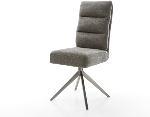 Drehstuhl Pela-Flex Bouclé Soft Schlamm Kreuzgestell breit Graphit 360° drehbar Wippfunktion Taschenfederkern