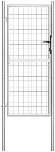 vidaXL Gartentor verzinkter Stahl 100 x 175 cm Silber 144759
