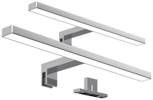 LETGOSPT Spiegelleuchte LED Wandleuchte, 30cm 60cm LED Spiegelleuchte 230V 8W/5W 400lm/650lm, LED fest integriert, Kaltweiß, Aufbauleuchte + Klemmleuchte,Schminklicht,Schrank-Beleuchtung 230V