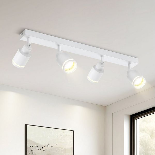 Nettlife Deckenstrahler Schwarz GU10 Schwenkbar Modern Innen Metall Deckenspots Deckenleuchte, Schwenkbar, ohne Leuchtmittel, Deckenspots für Flur Wohnzimmer Küche Schlafzimmer