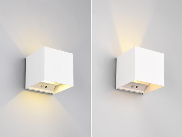2er SET Akku Wandleuchte mit Bewegungsmelder für Innen & Außen, zum Kleben