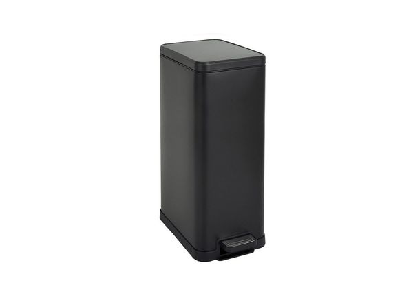 SVITA Mülleimer STM18, Treteimer, 18L, Inneneimer, Pulverbeschichteter Stahl, Schwarz