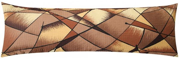 Heubergshop Seitenschläferkissenbezug, (1 Stück), Seersucker 40x145cm 100% Baumwolle Schoko-Design in Braun (183/1)
