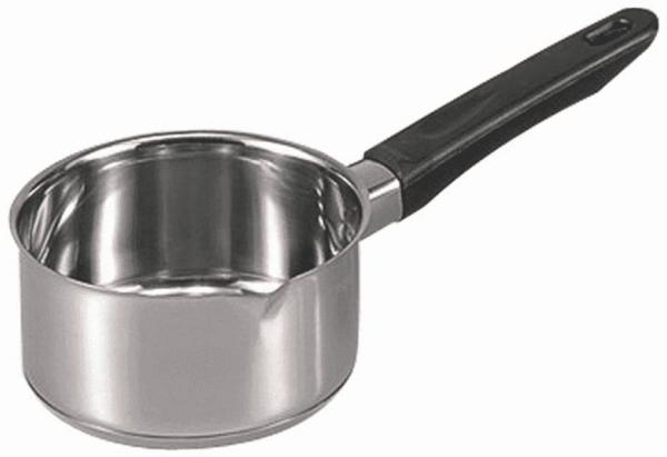 Karl Krüger 2014 Stieltopf mit Ausguss aus Edelstahl 14 cm, Inhalt 0,9 Liter / INDUKTION