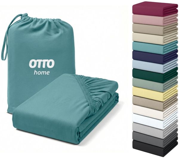 OTTO home Spannbettlaken Cremona, BASIC und PREMIUM Qualität, mit Elasthan, Baumwolle, Jersey (180 g/m), Gummizug: rundum, (1 Stück), Jersey Bettlaken ab Größe 90x200 cm, Strapazierfähig und langlebig