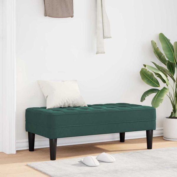 vidaXL Bank mit Kissen Dunkelgrün 113 x 57 x 39 cm Samt 42001949