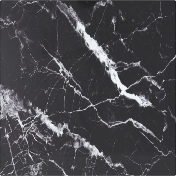 Tischplatte | Schreibtischplatte Schwarz 40x40 cm 6 mm Hartglas in Marmoroptik