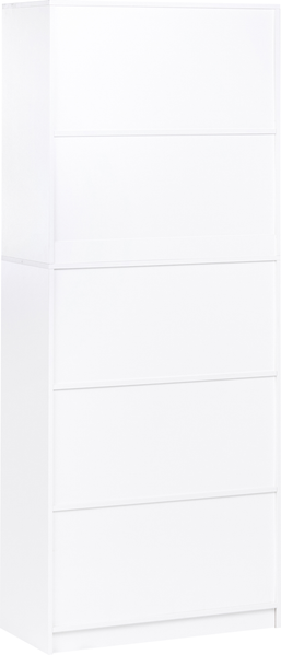 Bücherregal mit 5 Ebenen ZEHNA 197 cm Weiß Bild 5