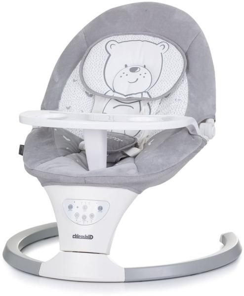 Chipolino Babywippe Lera Musik, Sicherheitsgurt, Kissen, Fernbedienung, Timer grau
