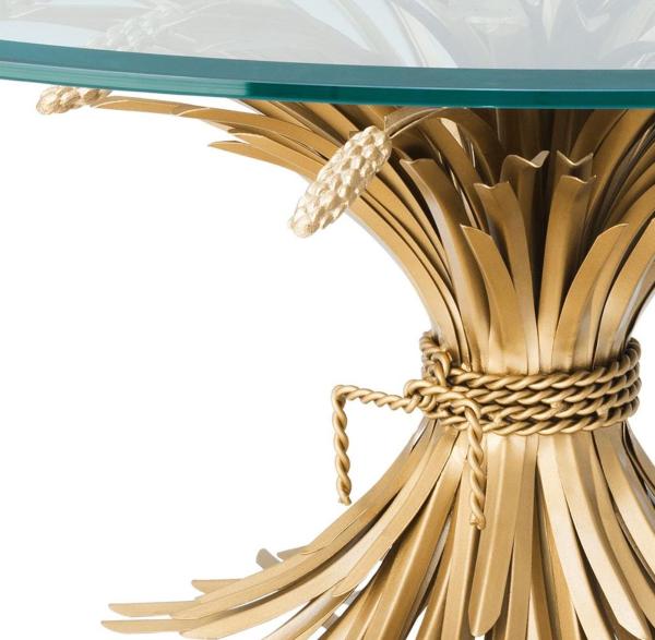 Casa Padrino Luxus Couchtisch / Wohnzimmertisch Antik Gold Ø 90 x H. 43 cm - Designermöbel Bild 3