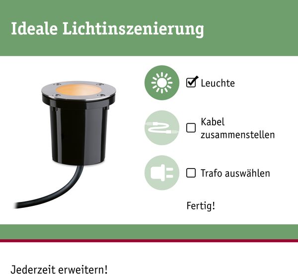 Paulmann 94588 Plug&Shine LED Bodeneinbauleuchte Smart Home Zigbee tunable warm Bild 2