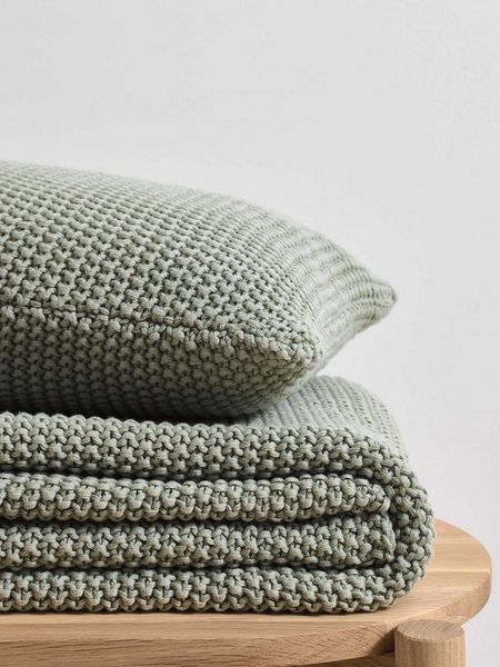 Marc O'Polo Home Dekokissen Nordic knit, aus gestrickter nachhaltiger Baumwolle