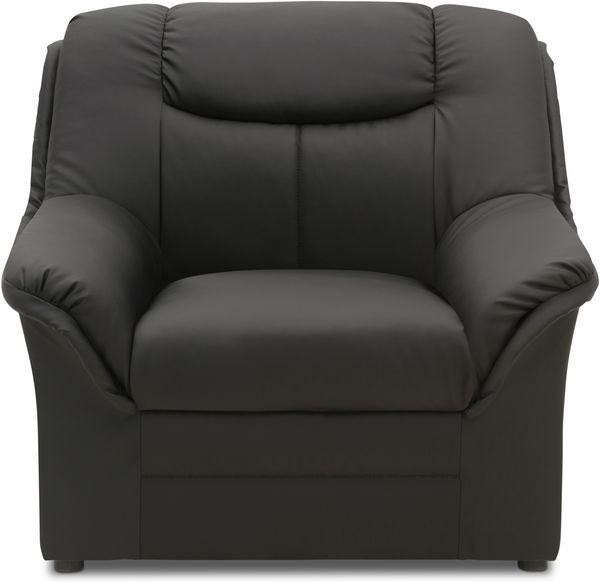 DOMO. collection Sessel Berlin FK, Polstersessel mit Federkernpolsterung, Armsessel, Cocktailsessel, Loungesessel 95 x 90 x 89 cm (BxTxH), schwarz