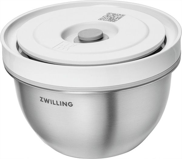 Zwilling Aufbewahrungsschüssel Fresh & Save BOWLS, Edelstahl, (2-tlg, Schüssel inkl. Deckel), Vakuumschüssel S / 12 cm, Edelstahl