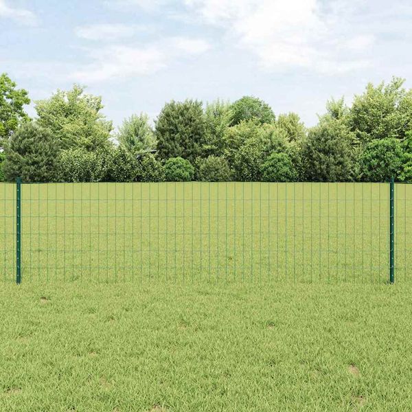 vidaXL Zaun mit Pfosten Grün 3336015