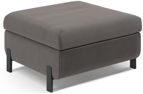 Micadoni Hocker Gloria 1-Sitzer Samt Grau