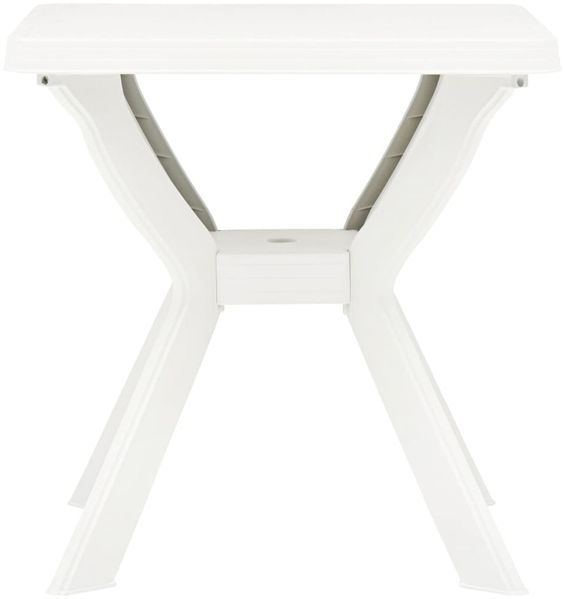 vidaXL Bistrotisch mit Ablage, Kunststoff weiß, Ø 70 x H 72 cm Bild 2