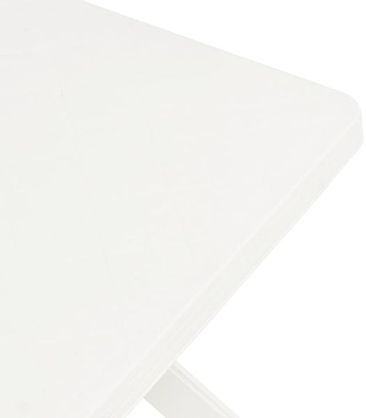 vidaXL Bistrotisch mit Ablage, Kunststoff weiß, Ø 70 x H 72 cm Bild 4