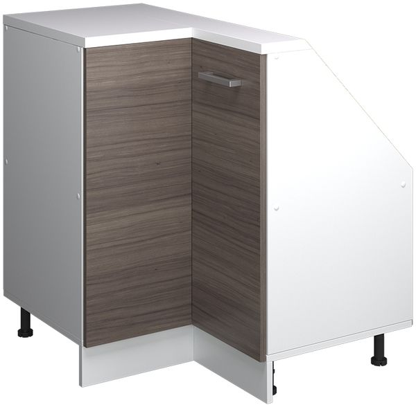 Dachschrägenschrank Eckschrank Rion Edelgrau/Weiß 75.6 x 81.6 cm mit 1 Tür Vicco