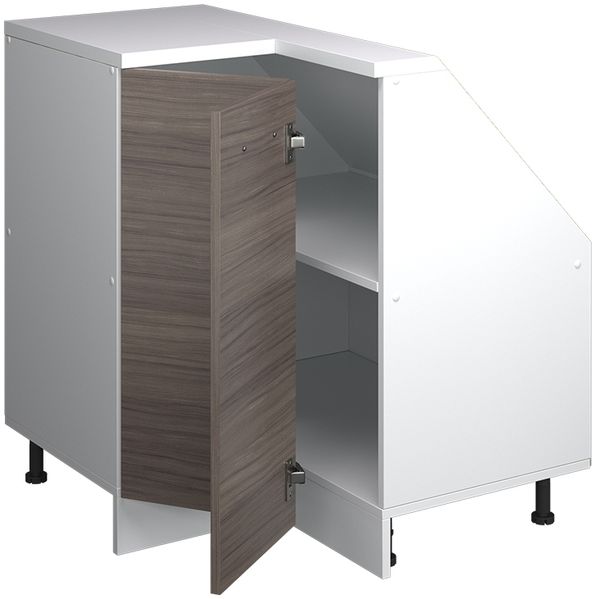 Dachschrägenschrank Eckschrank Rion Edelgrau/Weiß 75.6 x 81.6 cm mit 1 Tür Vicco Bild 4