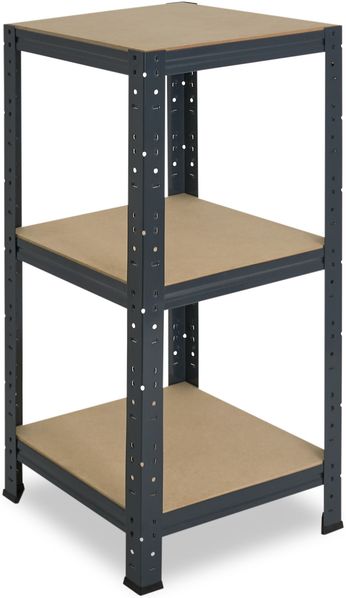 shelfplaza HOME 90x60x60 cm Schwerlastregal in anthrazit mit 3 Böden und 175 kg Traglast pro Boden