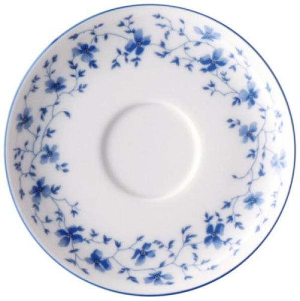 Arzberg Form 1382 Untertasse für Kaffeetasse 210 ml, Unterteller, Unter Teller, Blaublüten, Porzellan, 14 cm, 41382-607671-14741