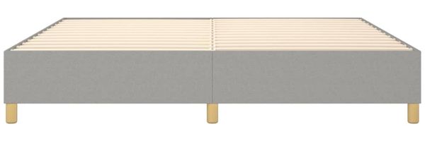 Boxspringbett Hellgrau 200x200 cm Stoff [3120985] Bild 5