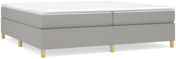 Boxspringbett Hellgrau 200x200 cm Stoff [3120985] Bild 2
