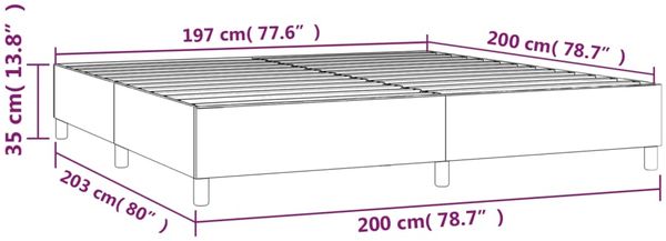 Boxspringbett Hellgrau 200x200 cm Stoff [3120985] Bild 9