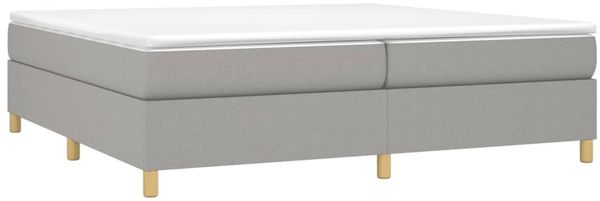 Boxspringbett Hellgrau 200x200 cm Stoff [3120985] Bild 3