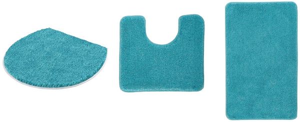 Kleine Wolke Badematte RELAX, Höhe 30 mm, rutschhemmend beschichtet, fußbodenheizungsgeeignet, Polyacryl, rechteckig, 3-tlg. Stand-WC Set, Badteppich, Uni Farben, rechteckig, rund & als Set erhältlich