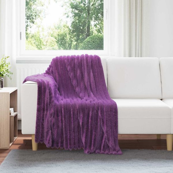 vidaXL Überwurfdecke Lila 150 x 130 cm Fleece 42016857