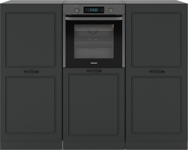 Küchenblock R-Line Anthrazit Landhaus/Anthrazit 180 cm ohne Arbeitsplatte Vicco