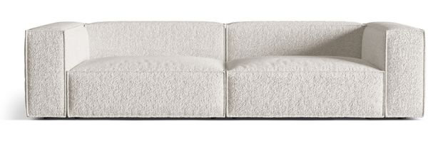 Micadoni Sofa Nuria 5-Sitzer Boucle Grau Beige Melange