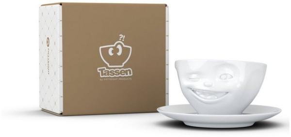 FiftyEight Products Kaffeetasse Zwinkernd