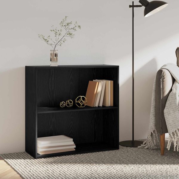 vidaXL Bücherregal Schwarz Eichen-Optik 80 x 30 x 76,5 cm 8003716
