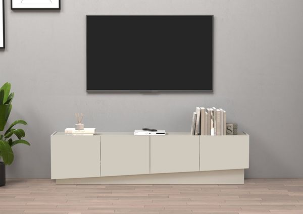 OTTO home Lowboard VELA, Lowboard, Breite 180 cm, Design mit schrägen Türen,Made in Italy (1 St), Made in Italy, Maße-B/T/H: 180x35x45, Lowboard, TV-Board, TV-Kommode