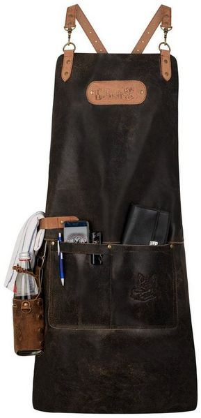BLACK FOREST FOX Grillschürze BUTCHER Barista Cracker Leder Schürze BBQ Grill- und Arbeitsschürze