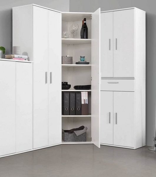 mokebo® Eckschrank 'Der Lange' moderner Mehrzweckschrank, Schrank & Haushaltsschrank, Made in Germany | 64 x 180 x 64 (B/H/T in cm)