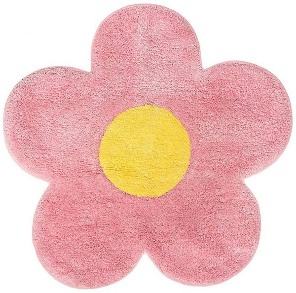 Sass & Belle Badematte Flower Blume, Höhe 10 mm, weich, Baumwolle, Blüte, ca. Ø 60 cm