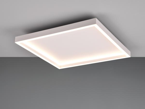 Flache LED Deckenleuchte ROTONDA Weiß Quadratisch 35x35cm