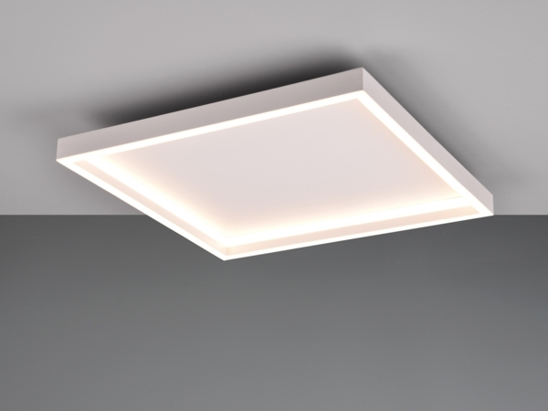 Flache LED Deckenleuchte ROTONDA Weiß Quadrat, 35cm