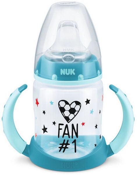 NUK Trinklernbecher NUK first choice Trinklernflasche Fußball-Edition, 6-18 Monate, türkis