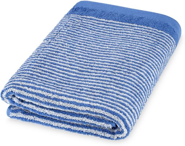 ROSS Duschtuch schmaler Querstreifen, Frottier (Packung, 1-St), aus feinster Baumwolle