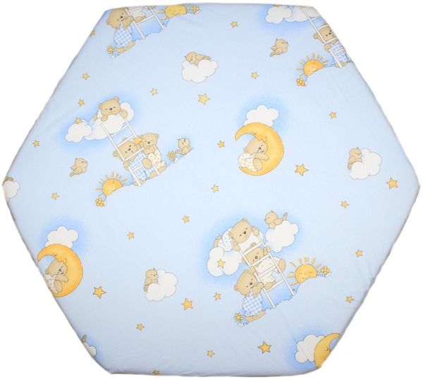 Primawela Spannbettlaken Baby Kinder 6-eck Laufgitter Laufstall Matratze 105x120cm
