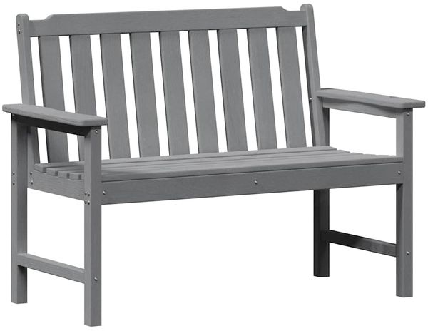 Gartenbank, Sitzbank Hellgrau 120 x 59 x 88 cm HDPE