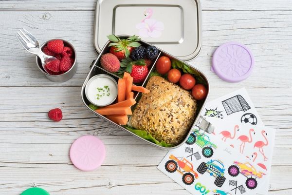 LEKKABOX Lunchbox Dipper, 2er Set - Mini Kleine Edelstahl Soßen Dressing Behälter, Auslaufsicher, sogar bei flüssigen Dressings