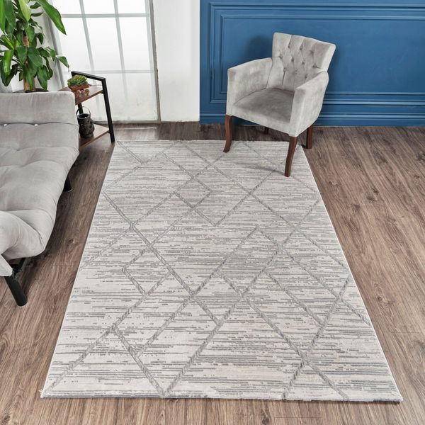 Teppich (120 x 180), 'Motto 4587', 0,9 x 120 x 180, Grau