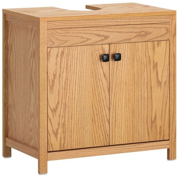 SoBuy BZR98-N Waschbeckenunterschrank, MDF, Lackiert, Helle Eiche, 60 x 60 x 35 cm