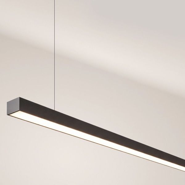 s.luce Oris LED-Linienleuchte Büro-Pendellampe XL nach Maß 4000K Schwarz 400cm